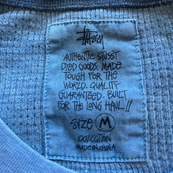 Stussy Light Blue Waffle Knit Tee - Picture 3 of 5